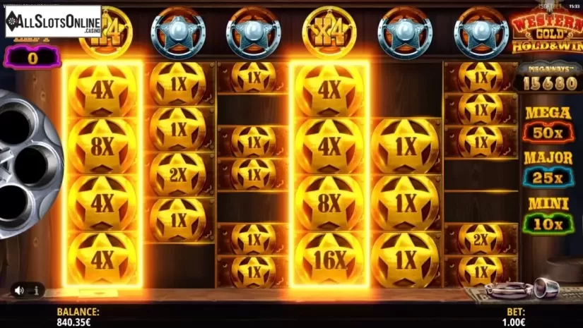 Respins 3. Western Gold Megaways from iSoftBet