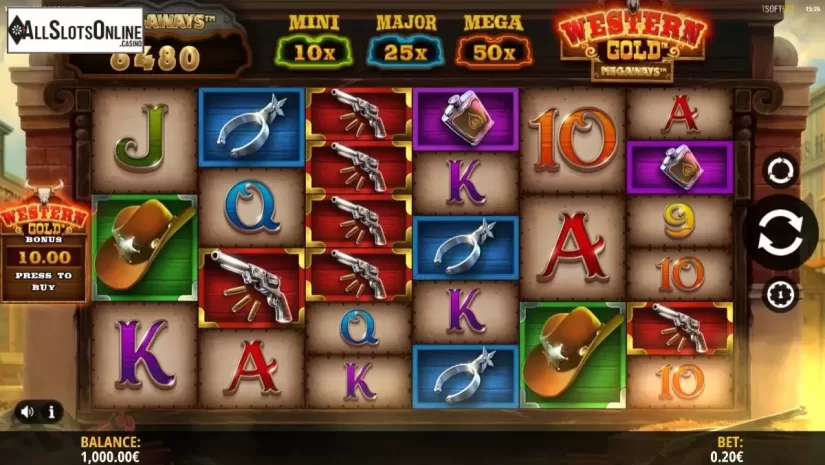 Reel Screen. Western Gold Megaways from iSoftBet