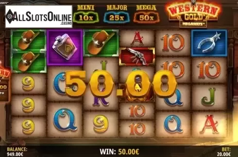 Win Screen 1. Western Gold Megaways from iSoftBet