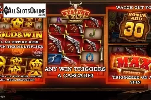 Start Screen. Western Gold Megaways from iSoftBet