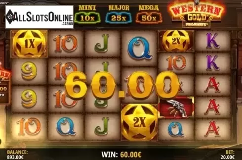 Win Screen 2. Western Gold Megaways from iSoftBet