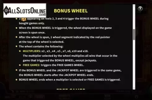Game Feature screen