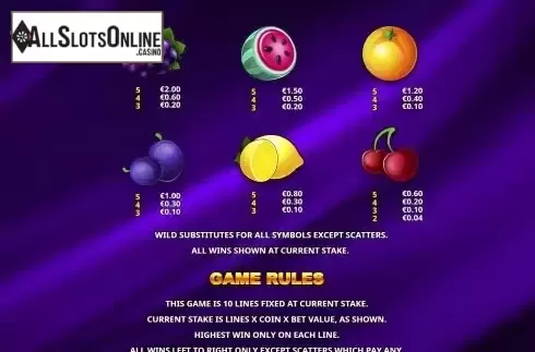 PayTable Screen 2
