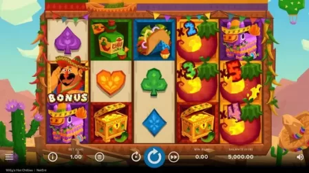 Willys Hot Chillies slot screenshot 1