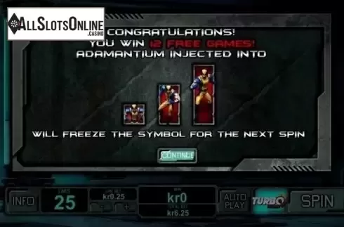 You Win Free Spins. Wolverine from Playtech