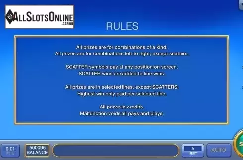 Game Rules screen
