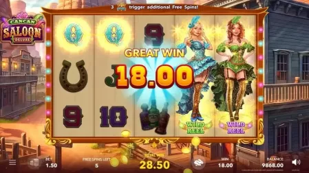 Cancan Saloon Deluxe slot screenshot 5