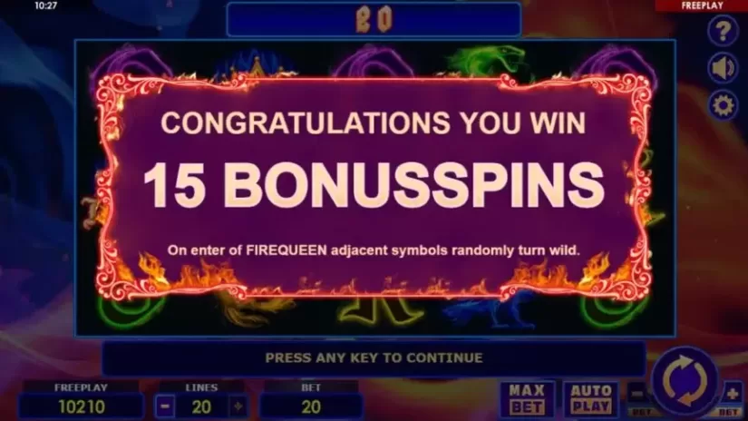 Fire Queen slot screenshot 4