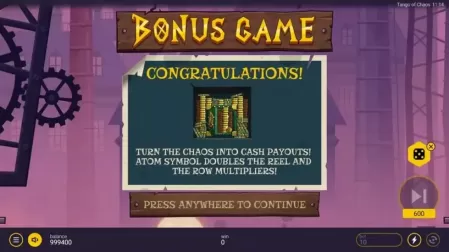 Tango of Chaos slot screenshot 2