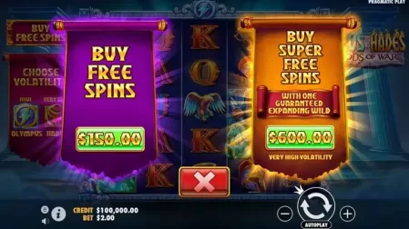 Zeus vs Hades – Gods of War slot screenshot 2