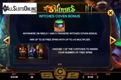 Features 2. 3 Witches from The Stars Group