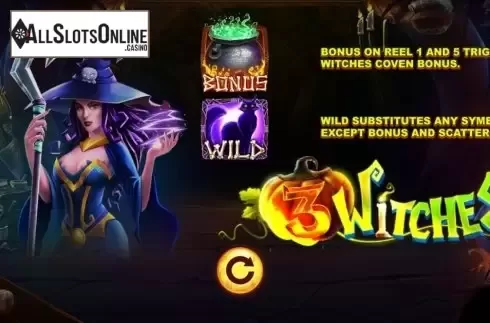 Start Screen. 3 Witches from The Stars Group