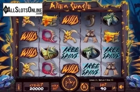 Reels screen. Alien Jungle from X Card