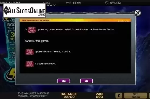 Features 1. Amulet and Charm Power Bet from High 5 Games