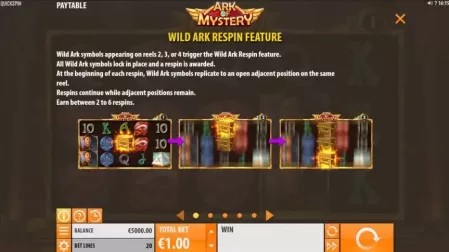 Ark Of Mystery slot screenshot 2