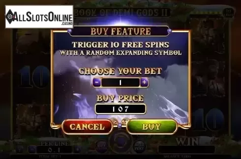 Buy Feature Screen