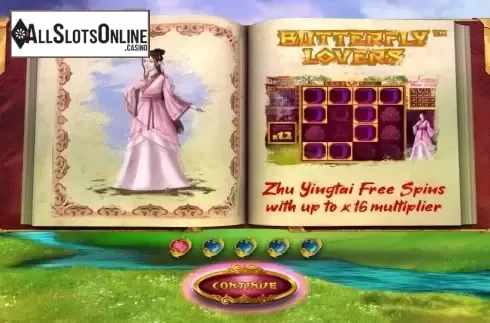 Start Screen. Butterfly Lovers from Wazdan