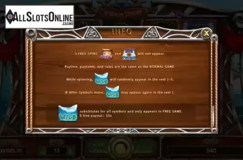 Wild feature screen