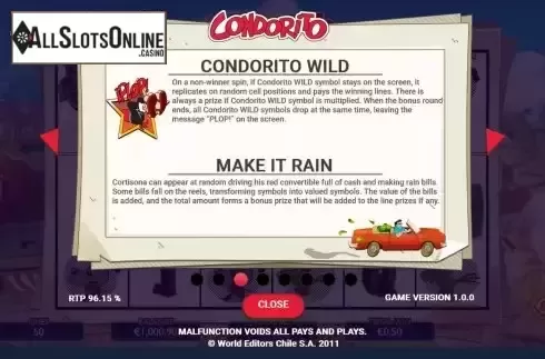 Features screen