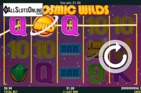 Win Screen. Cosmic Wilds from Slot Factory