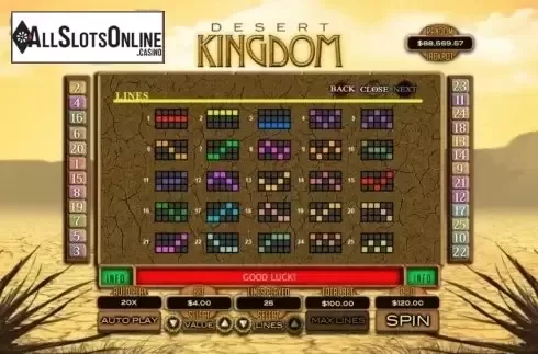 Lines. Desert Kingdom from RTG