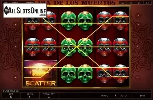 Reels screen. Dia de Los Muertos (Endorphina) from Endorphina