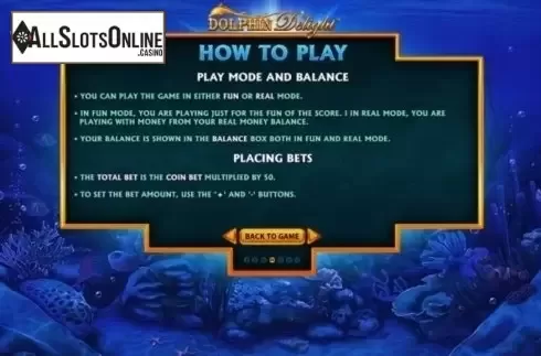 Paytable 4. Dolphin Delight from Skywind Group