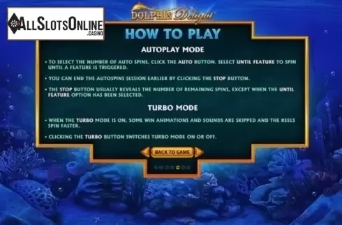 Paytable 5. Dolphin Delight from Skywind Group