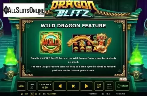 Wild feature screen