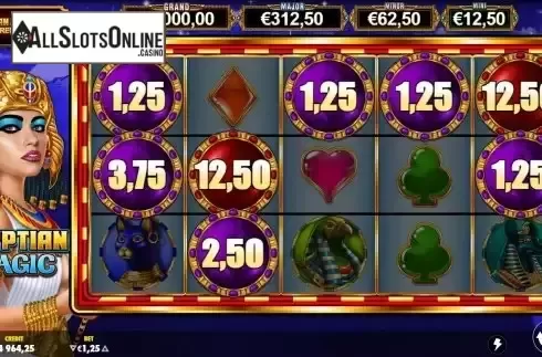 Hold and Win Bonus Game Screen