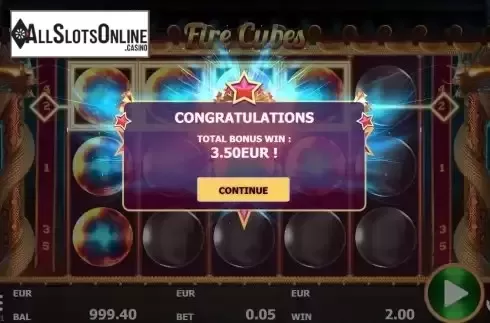 Total Win in Free Spins Screen