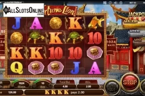 Win Screen. Fortune Lion (SimplePlay) from SimplePlay