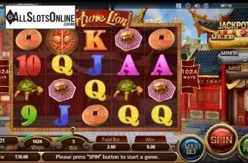 Reel Screen. Fortune Lion (SimplePlay) from SimplePlay