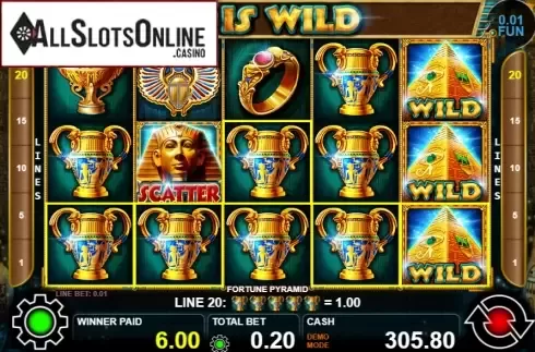 Win screen 2. Fortune Pyramid from Casino Technology