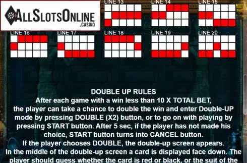 Paytable 3. Fortune Pyramid from Casino Technology