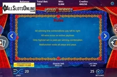 Game Rules. Gold & Horse from DLV