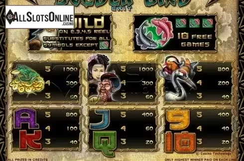 Screen4. Golden Bird from Casino Technology