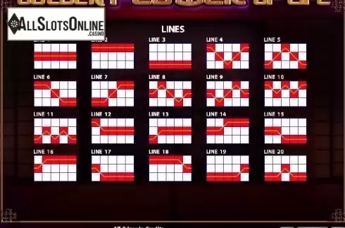Paytable 2. Golden Flower Of Life from Casino Technology