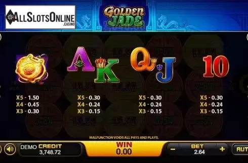 Paytable screen 2