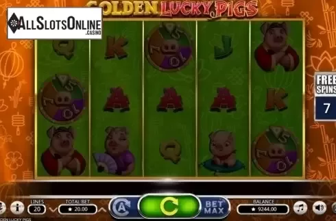 Free Spins. Golden Lucky Pigs from Booming Games