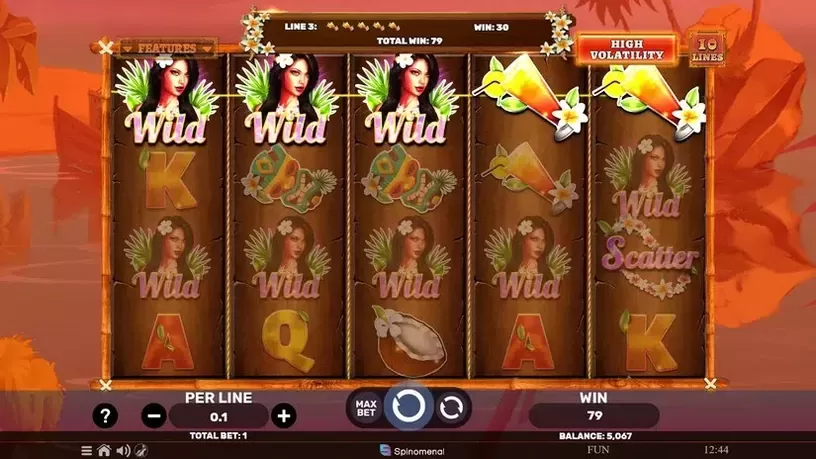 Hawaiian Bliss slot screenshot 3
