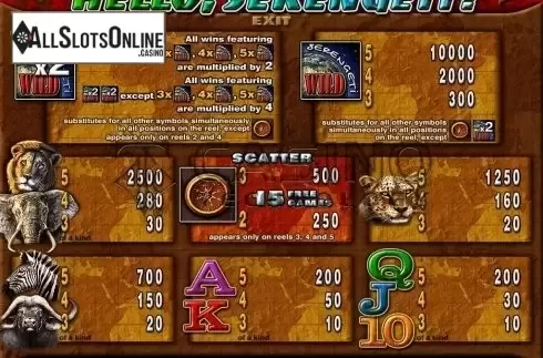 Screen4. Hello, Serengeti from Casino Technology