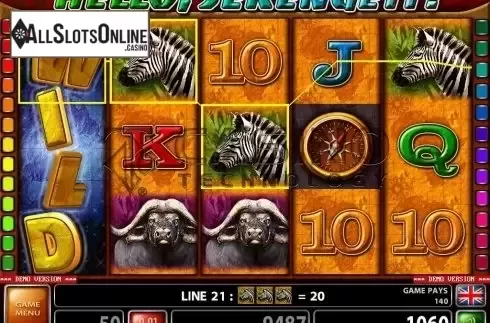 Screen3. Hello, Serengeti from Casino Technology