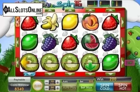 Win Screen . Horn of Plenty Spins16 from Genii