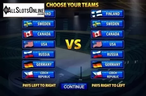 Intro screen. Ice Hockey from Playtech