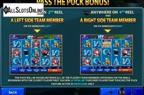 Paytable 5. Ice Hockey from Playtech