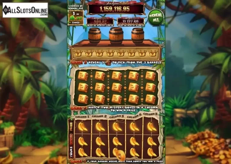Game Screen. King Kong Cash Scratch Card from Blueprint