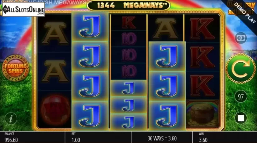 Win Screen 1. Luck O' The Irish Megaways from Blueprint