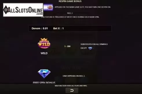 Features screen