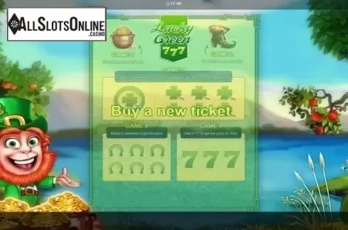 Game Screen. Lucky Green from Betixon
